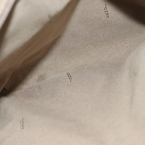 FENDI Zucchino Canvas Tote Bag Brown Gold Auth SW1006