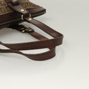 FENDI Zucchino Canvas Tote Bag Brown Gold Auth SW1006-7