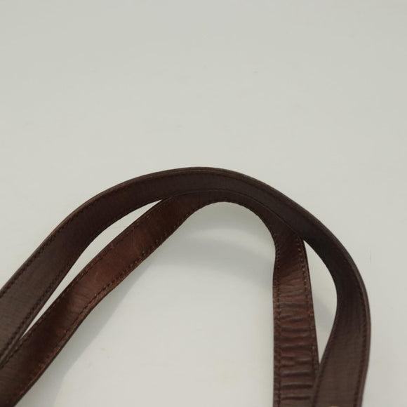 FENDI Zucchino Canvas Tote Bag Brown Gold Auth SW1006