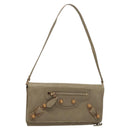 BALENCIAGA Wallet Giant Shoulder Bag Leather Beige 253055 Auth SW1009-1