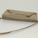 BALENCIAGA Wallet Giant Shoulder Bag Leather Beige 253055 Auth SW1009-6