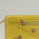 BALENCIAGA Long Wallet Leather Yellow 233599 Auth SW1010-17