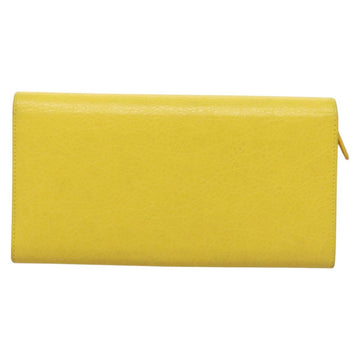 BALENCIAGA Long Wallet Leather Yellow 233599 Auth SW1010 - 0