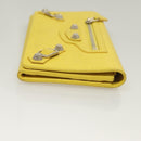 BALENCIAGA Long Wallet Leather Yellow 233599 Auth SW1010-3
