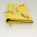 BALENCIAGA Long Wallet Leather Yellow 233599 Auth SW1010-4