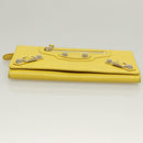 BALENCIAGA Long Wallet Leather Yellow 233599 Auth SW1010-6
