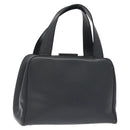 PRADA Hand Bag Leather Gray Auth SW1011-1
