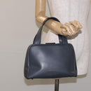 PRADA Hand Bag Leather Gray Auth SW1011-21