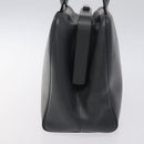 PRADA Hand Bag Leather Gray Auth SW1011-3