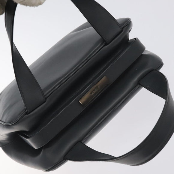 PRADA Hand Bag Leather Gray Auth SW1011