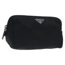 PRADA Pouch Nylon Black Auth SW1012-1