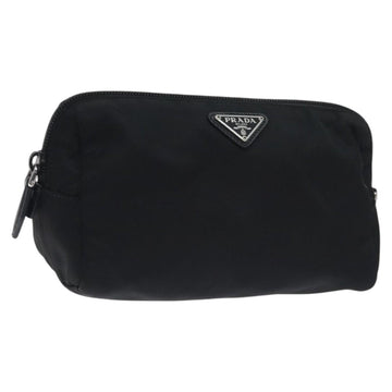 PRADA Pouch Nylon Black Auth SW1012