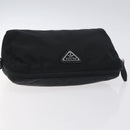 PRADA Pouch Nylon Black Auth SW1012-5