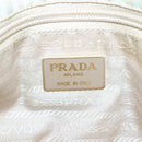PRADA Chain Shoulder Bag Nylon Beige Gold Auth SW1015-11