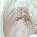 PRADA Chain Shoulder Bag Nylon Beige Gold Auth SW1015-19