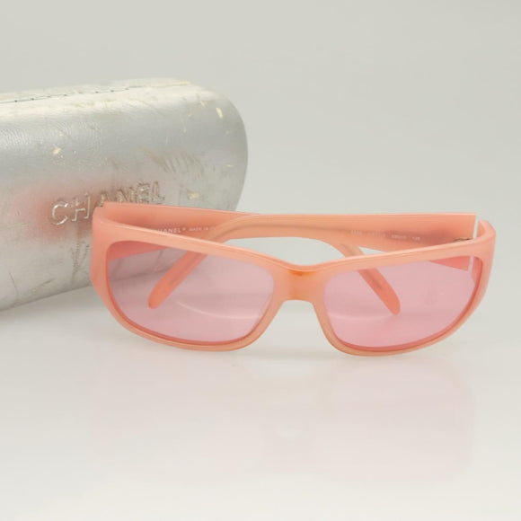 CHANEL Sunglasses plastic Pink CC Auth SW1021