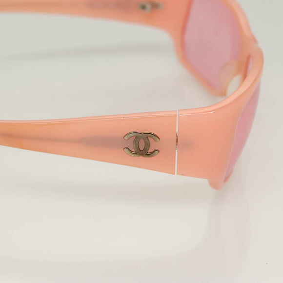 CHANEL Sunglasses plastic Pink CC Auth SW1021