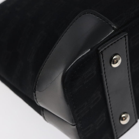 BALENCIAGA Hand Bag Canvas Black Auth SW1025