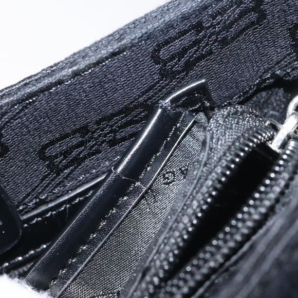 BALENCIAGA Hand Bag Canvas Black Auth SW1025