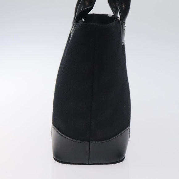 BALENCIAGA Hand Bag Canvas Black Auth SW1025