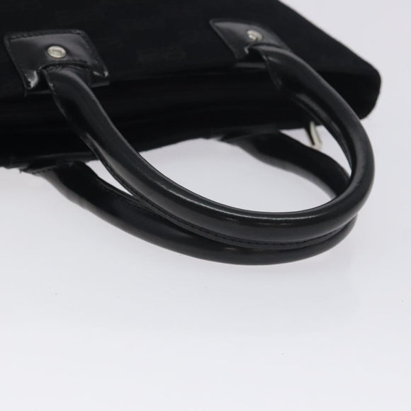 BALENCIAGA Hand Bag Canvas Black Auth SW1025
