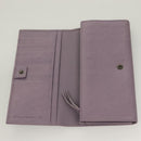 BALENCIAGA Classic Continental Zip Wallet Leather Purple 253038 Auth SW1026M-8