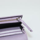 BALENCIAGA Classic Continental Zip Wallet Leather Purple 253038 Auth SW1026M-9
