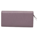 BALENCIAGA Classic Continental Zip Wallet Leather Purple 253038 Auth SW1026M-2