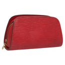 LOUIS VUITTON Epi Dauphine PM Pouch Castilian Red M48447 LV Auth SW1047-1