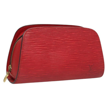 LOUIS VUITTON Epi Dauphine PM Pouch Castilian Red M48447 LV Auth SW1047