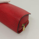 LOUIS VUITTON Epi Dauphine PM Pouch Castilian Red M48447 LV Auth SW1047-16