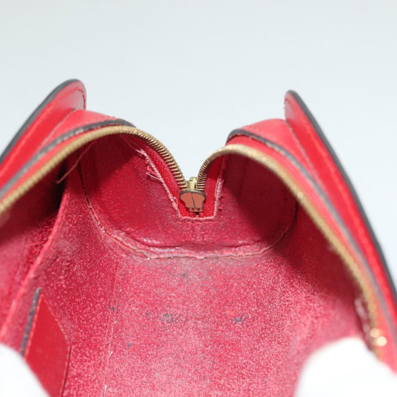 LOUIS VUITTON Epi Dauphine PM Pouch Castilian Red M48447 LV Auth SW1047