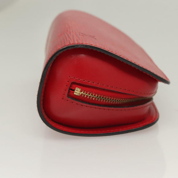 LOUIS VUITTON Epi Dauphine PM Pouch Castilian Red M48447 LV Auth SW1047