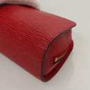 LOUIS VUITTON Epi Dauphine PM Pouch Castilian Red M48447 LV Auth SW1047-14