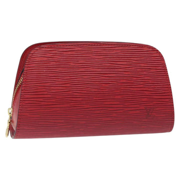 LOUIS VUITTON Epi Dauphine PM Pouch Castilian Red M48447 LV Auth SW1048