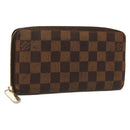 LOUIS VUITTON Damier Ebene Zippy Wallet Long Wallet N41661 LV Auth SW1049-1