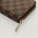 LOUIS VUITTON Damier Ebene Zippy Wallet Long Wallet N41661 LV Auth SW1049-16