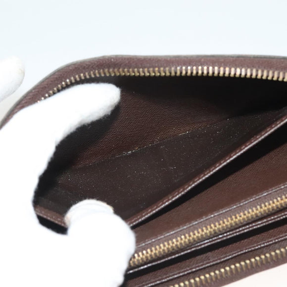 LOUIS VUITTON Damier Ebene Zippy Wallet Long Wallet N41661 LV Auth SW1049