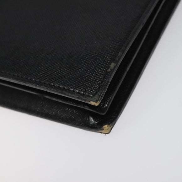 SAINT LAURENT Shoulder Bag Leather Black Auth sw105