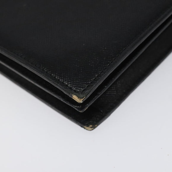 SAINT LAURENT Shoulder Bag Leather Black Auth sw105