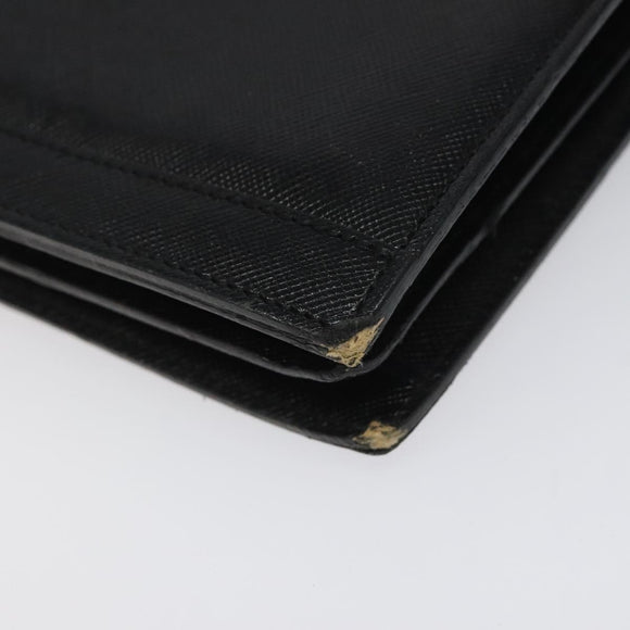 SAINT LAURENT Shoulder Bag Leather Black Auth sw105