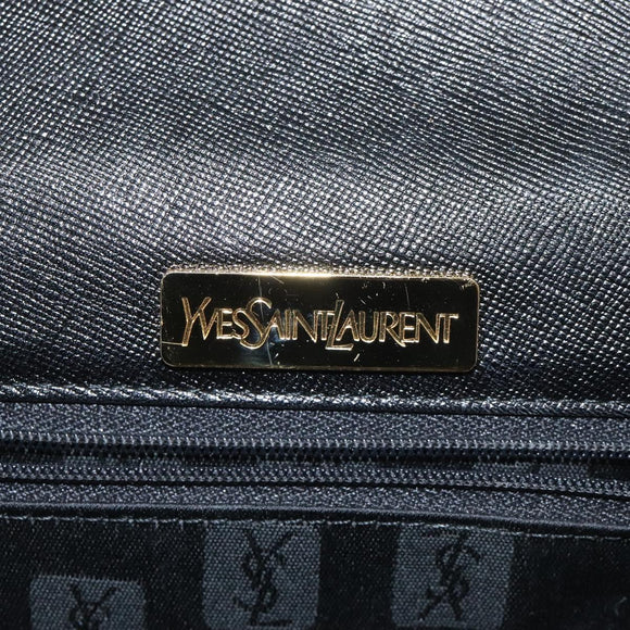 SAINT LAURENT Shoulder Bag Leather Black Auth sw105