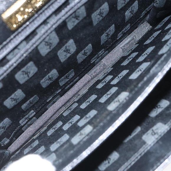 SAINT LAURENT Shoulder Bag Leather Black Auth sw105