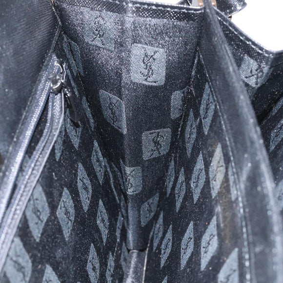 SAINT LAURENT Shoulder Bag Leather Black Auth sw105