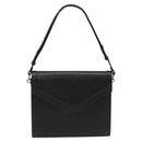 SAINT LAURENT Shoulder Bag Leather Black Auth sw105-13