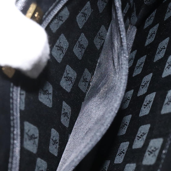 SAINT LAURENT Shoulder Bag Leather Black Auth sw105