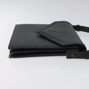 SAINT LAURENT Shoulder Bag Leather Black Auth sw105-3