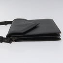 SAINT LAURENT Shoulder Bag Leather Black Auth sw105-4