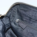PRADA Chain Hand Bag Nylon Black Gold Auth SW1053-21