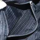 PRADA Chain Hand Bag Nylon Black Gold Auth SW1053-22